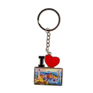 Istanbul Themed I Love Keychain