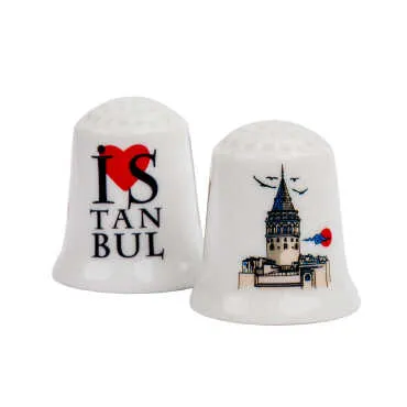 İstanbul Themed Ceramic Thimble