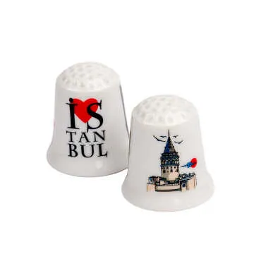 İstanbul Temalı Seramik Yüksük - Standart - 2