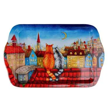 Cat Themed Mini Tray Double Sided Printed