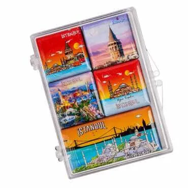 İstanbul Temalı Myros Kutulu Magnet Seti Sekizli - Standart - 2