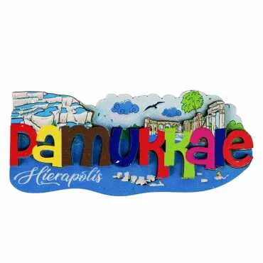 Pamukkale Temalı Uv Baskılı Yazı Magnet
