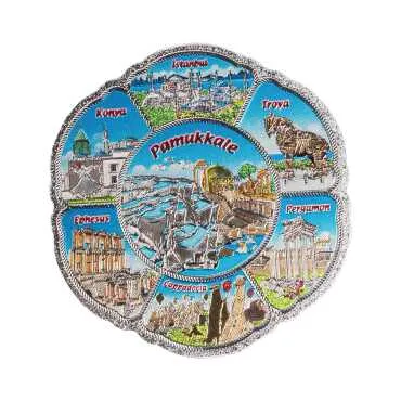 Pamukkale Themed Metallic Refrigerator Magnet 70mm - 5