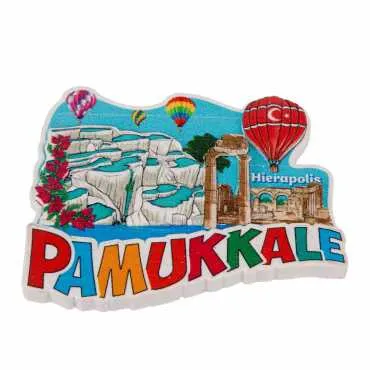 Pamukkale Themed Myros Local Polyester Refrigerator Magnet - 9
