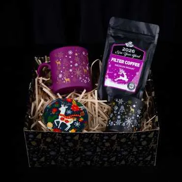 Purple Winter Magic Coffee Set - Standart