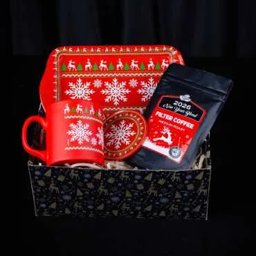 Red Christmas Serving Set - Standart