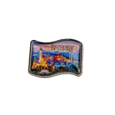 İstanbul Themed Myros Metal Flag Pin 25x20 mm - 6
