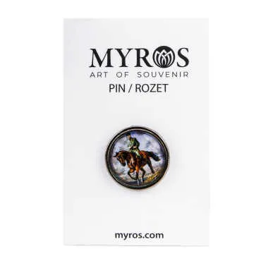 Atatürk Themed Myros Metal Round Badge 18 mm - 3