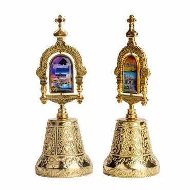 İstanbul Themed Myros Gold Color Metal Bell 50x135 mm - 2
