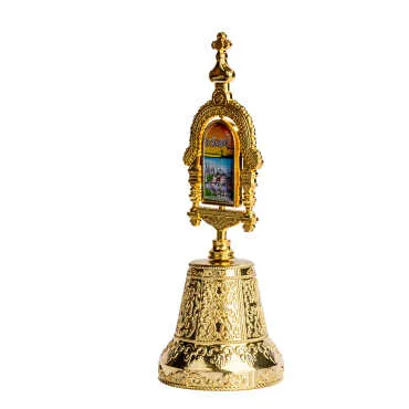 İstanbul Themed Myros Gold Color Metal Bell 50x135 mm - 4