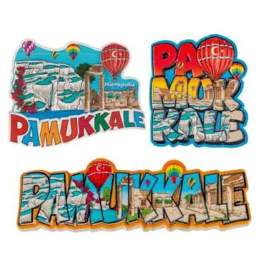 Pamukkale Themed Myros Local Polyester Refrigerator Magnet - 2