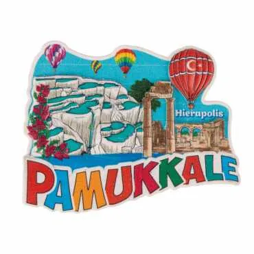 Pamukkale Themed Myros Local Polyester Refrigerator Magnet - 3