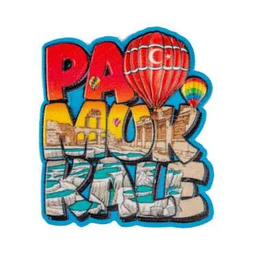 Pamukkale Themed Myros Local Polyester Refrigerator Magnet - 5
