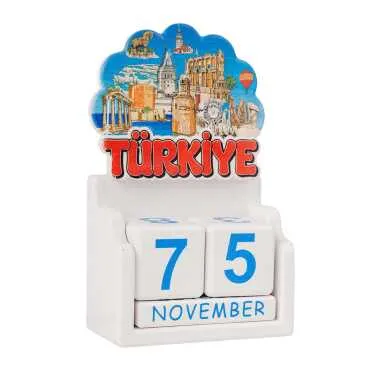 Türkiye Temalı Uv Baskılı Polyester Masa Takvimi - Standart - 2