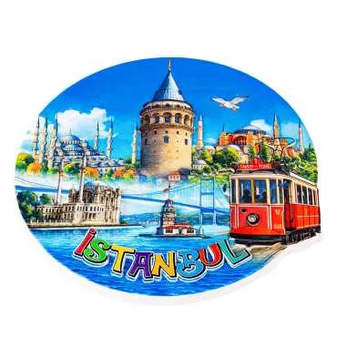 İstanbul Temalı Myros 20 Cm Uv Polyester Tabak - 2