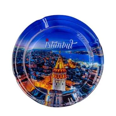 İstanbul Temalı Myros Yuvarlak Cam Küllük - 8