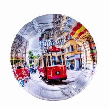 İstanbul Temalı Myros Yuvarlak Cam Küllük - 9