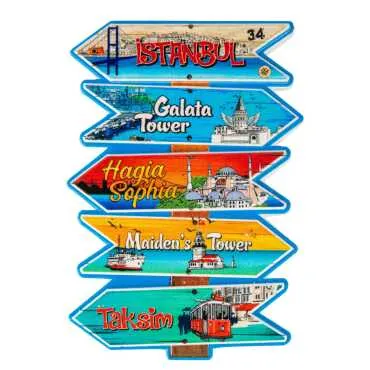 Toptan Myros  İstanbul Temalı Yöresel Polyester Magnet - 21