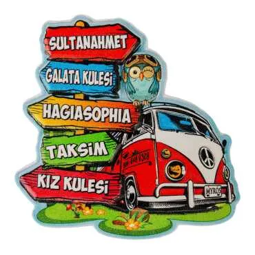 Toptan Myros  İstanbul Temalı Yöresel Polyester Magnet - 22