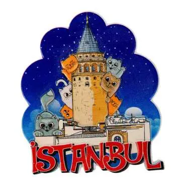Toptan Myros  İstanbul Temalı Yöresel Polyester Magnet - 23