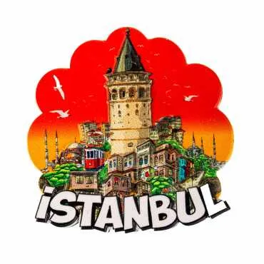 Toptan Myros  İstanbul Temalı Yöresel Polyester Magnet - 24