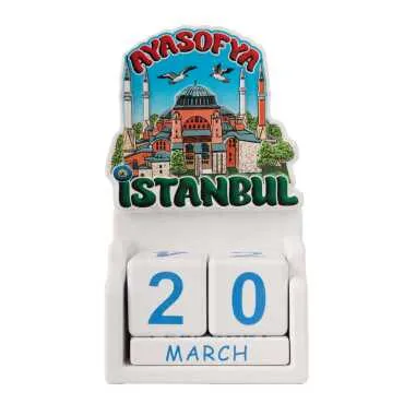 İstanbul Temalı Uv Baskılı Polyester Masa Takvimi - 6