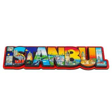 Toptan İstanbul Temalı Myros Uv Yazı Magnet - 2
