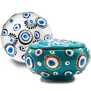 Wholesale China Small Ashtray with Lid Evil Eye