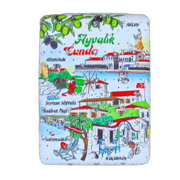 Wholesale Ayvalık Themed Myros Rectangular PU Mirror - 5