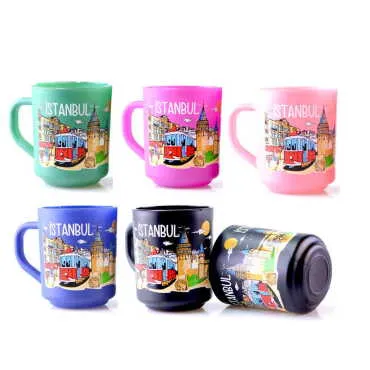 Istanbul Themed Dual Glass Mug Set - 4