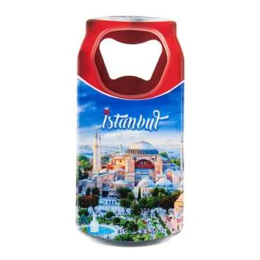 Istanbul Themed Customised UV Printed Coca Cola Bottle Shape Plastic Base Bottle Opener 43x80 mm - 14