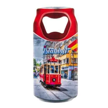 Istanbul Themed Customised UV Printed Coca Cola Bottle Shape Plastic Base Bottle Opener 43x80 mm - 17