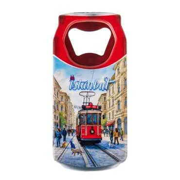 Istanbul Themed Customised UV Printed Coca Cola Bottle Shape Plastic Base Bottle Opener 43x80 mm - 18