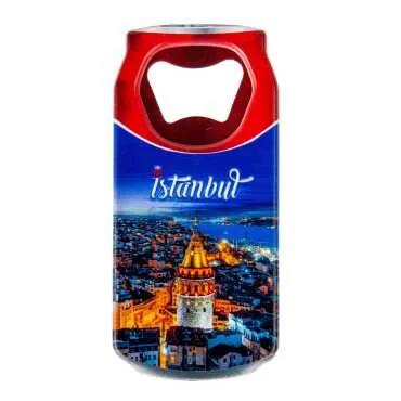 Istanbul Themed Customised UV Printed Coca Cola Bottle Shape Plastic Base Bottle Opener 43x80 mm - 20