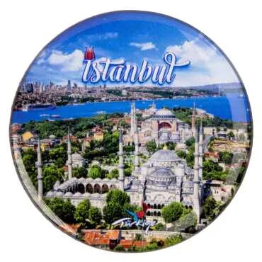 Toptan İstanbul Temalı Myros Yuvarlak Magnet 67 mm - 5