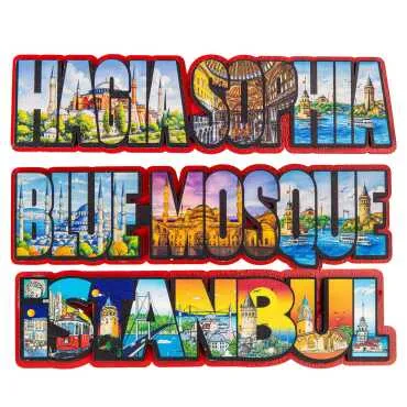 Toptan İstanbul Temalı Myros Uv Yazı Magnet - 3