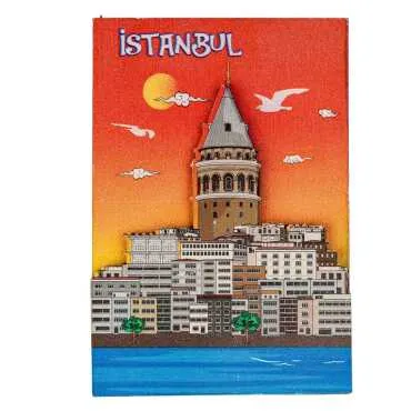 Istanbul Themed Wooden Customised 2D Souvenir Fridge Magnet - 3