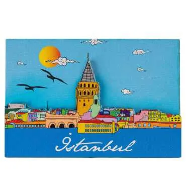 Istanbul Themed Wooden Customised 2D Souvenir Fridge Magnet - 4