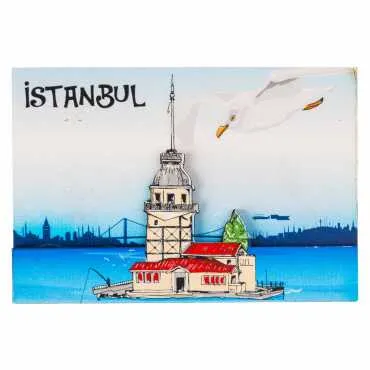 Istanbul Themed Wooden Customised 2D Souvenir Fridge Magnet - 6