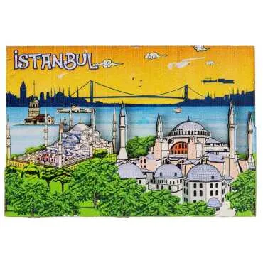 Istanbul Themed Wooden Customised 2D Souvenir Fridge Magnet - 7
