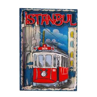 Istanbul Themed Wooden Customised 2D Souvenir Fridge Magnet - 37