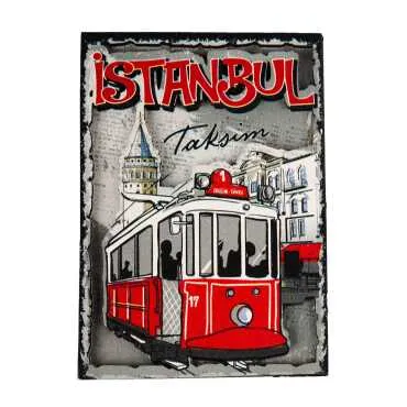 Istanbul Themed Wooden Customised 2D Souvenir Fridge Magnet - 42