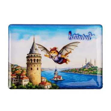 Toptan İstanbul Temalı Myros Dikdörtgen Magnet 95x65 mm - 16