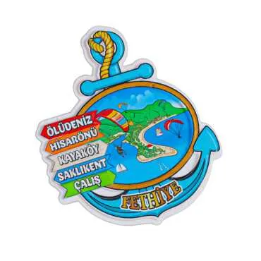 Fethiye Temalı Myros Yöresel Polyester Magnet - 2