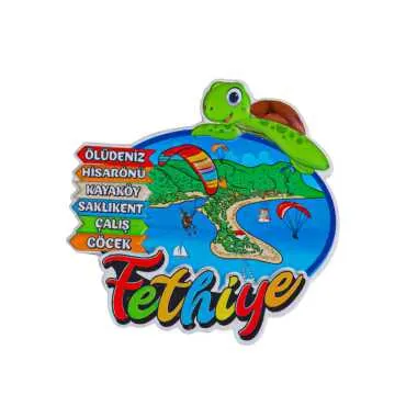 Fethiye Temalı Myros Yöresel Polyester Magnet - 10