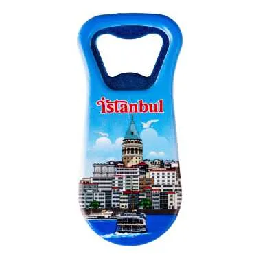 Istanbul Themed Customised Uv Printed Plastic Base Plastic Base Bottle Opener 95x43 mm - 29