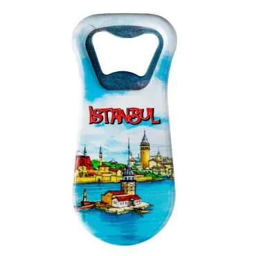 Istanbul Themed Customised Uv Printed Plastic Base Plastic Base Bottle Opener 95x43 mm - 9