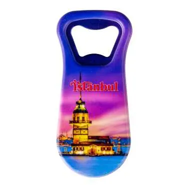 Istanbul Themed Customised Uv Printed Plastic Base Plastic Base Bottle Opener 95x43 mm - 14