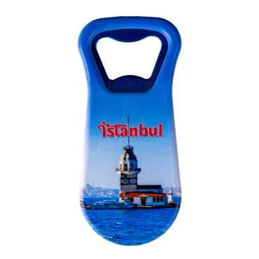 Istanbul Themed Customised Uv Printed Plastic Base Plastic Base Bottle Opener 95x43 mm - 18