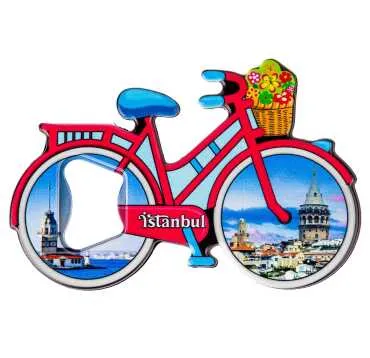 Istanbul Themed UV Bicycle Shaped Bottle opener - 3